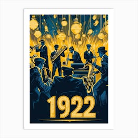 Aihrgdesign A Vintage Art Poster Celebrating The Jazz Age In Art Print