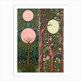 Moonlight In The Trees William Morris Art Print