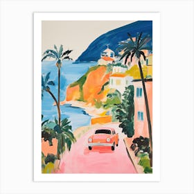 Watercolor Italian Coast 3 Art Print