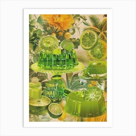 Jelly Dessert Platter Retro Collage 2 Art Print