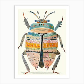 Colourful Insect Illustration Pill Bug 13 Art Print