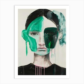 'The Green Face' Art Print