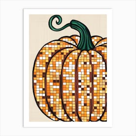 Mosaic Pumpkin 2 Art Print