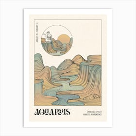 Aquarius Star Sign Zodiac Art Art Print