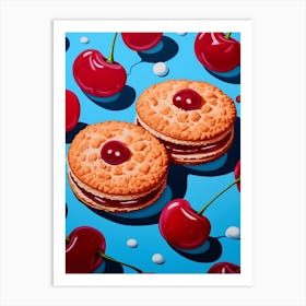 Pop Art Cherry Retro Sweet Treats  2 Art Print