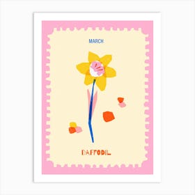 March Birthmonth Flower Daffodil Art Print