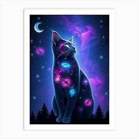 Galaxy Cat 7 Art Print