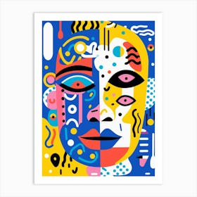 Overload Geometric Face 1 Art Print
