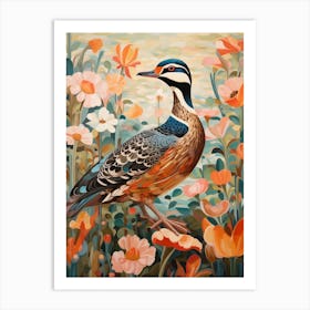 Wood Duck 3 Detailed Bird Painting Art Print