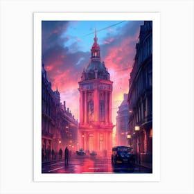 Sunset In London 1 Art Print