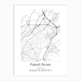 Forest,Belgium Minimalist Map Art Print