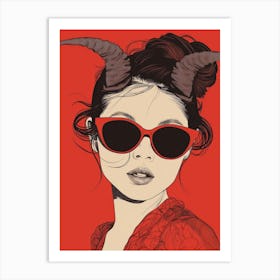 Devil Girl Art Print