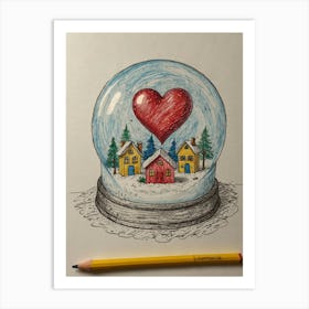 Snowglobe 2 Art Print