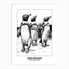 Penguin Waving Their Flippers Poster Art Print