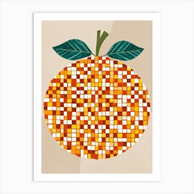 Orange Mosaic 23 Art Print