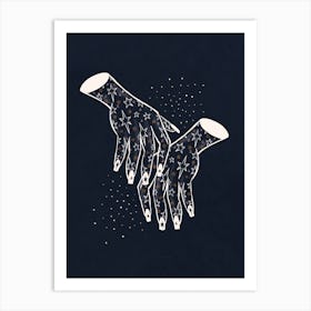 Sparkly Hands Art Print