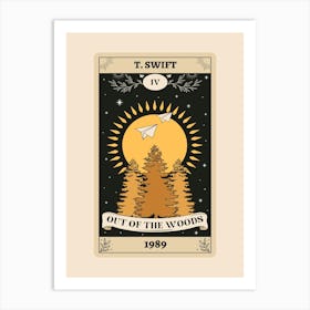 Taylor Swift Out Of The Woods Tarot Card Art Print