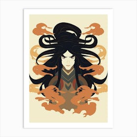 Japanese Fjin Wind God Illustration 1 Art Print