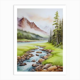 River In The Mountains.12 Art Print