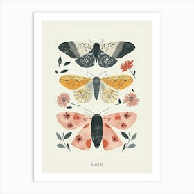 Colourful Insect Illustration Moth 42 Poster Art Print