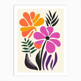 Flowers And Leaves 4 Art Print