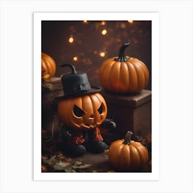 Pumpkin Cute Art Print