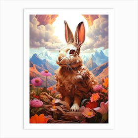 Rabbit In The Meadow Art Print