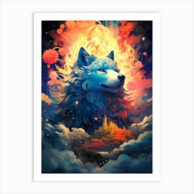 Wolf In The Sky 5 Art Print