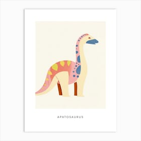 Nursery Dinosaur Art Apatosaurus Poster Art Print