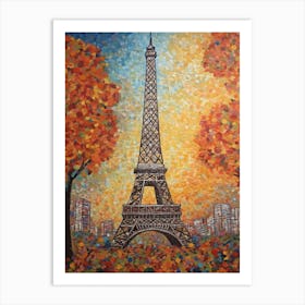 Eiffel Tower Paris France Paul Signac Style 10 Art Print