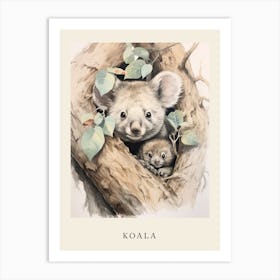 Beatrix Potter Inspired  Animal Watercolour Koala 2 Art Print