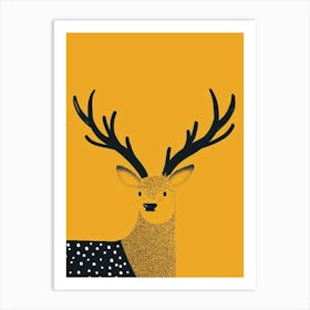 Yellow Elk 2 Art Print