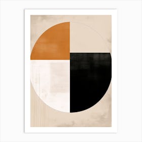 Abstract Allegro: Circles of Beige Harmony Art Print