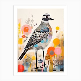 Bird Painting Collage Grey Plover 3 Art Print