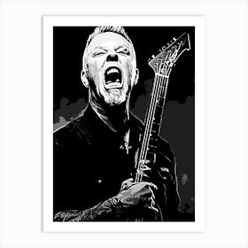 James Hetfield Metallica - Scream Art Print