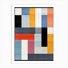 Mid Century Mosaic; Abstract Geometric Visions Art Print