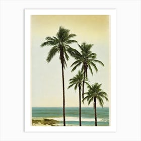Sunset Beach California Vintage Art Print