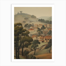 Vintage Countryside Scenery Art Print