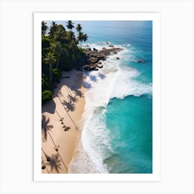 Aerial View Of A Tropical Beach 2 Art Print