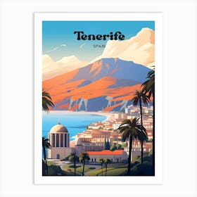 Tenerife Spain Sunset Modern Travel Art Art Print