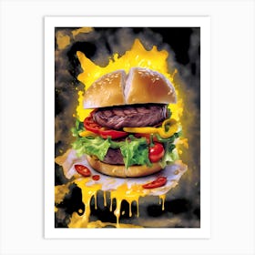 Burger Art 3 Art Print