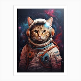 Cat Astronaut Art Print