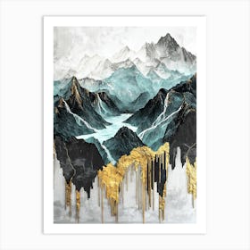 Tian Shan Splendor Marble Majesty Art Print