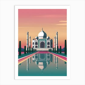 Taj Mahal At Sunset 1 Art Print