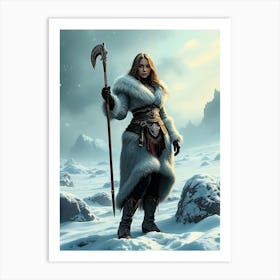 Viking Warrior Beauty Art Print