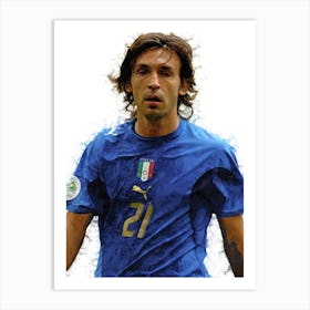 Andrea Pirlo Italy Watercolor Art Print