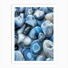 Blue Agate 4 Art Print