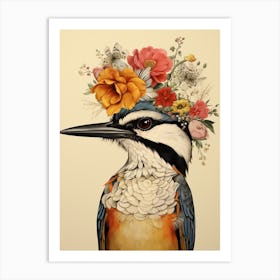 Bird With A Flower Crown Swallow 3 Art Print