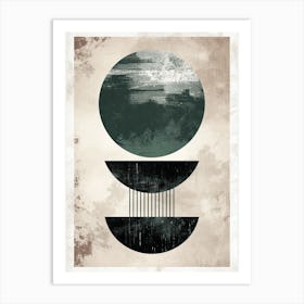 Mandelbrot Bauhaus Mid Century Art Print