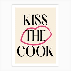 Kiss The Cook Kitchen Chef Gift Art Print